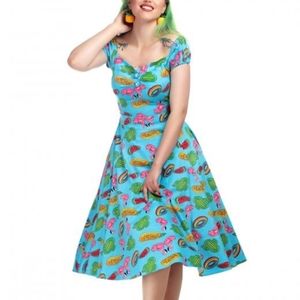 Collectif x Modcloth Dolores Pool Party doll dress